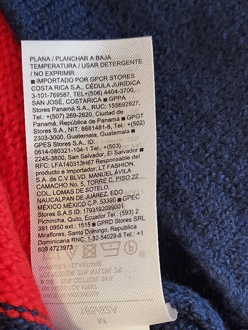 Old Navy Rugby Stripe Sweater Short Puff Sleeve Navy Blue Red Medium NEW NWT - Picture 14 of 15